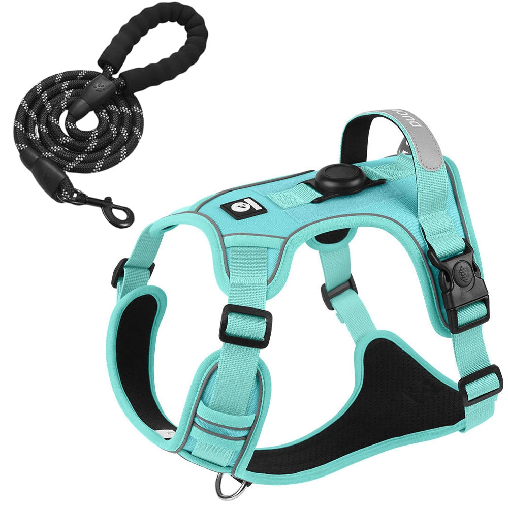 Dog Harness with Airtag Holder (Optional Heavy-Duty Lead)