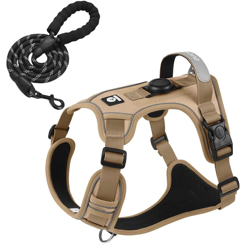 Dog Harness with Airtag Holder (Optional Heavy-Duty Lead)